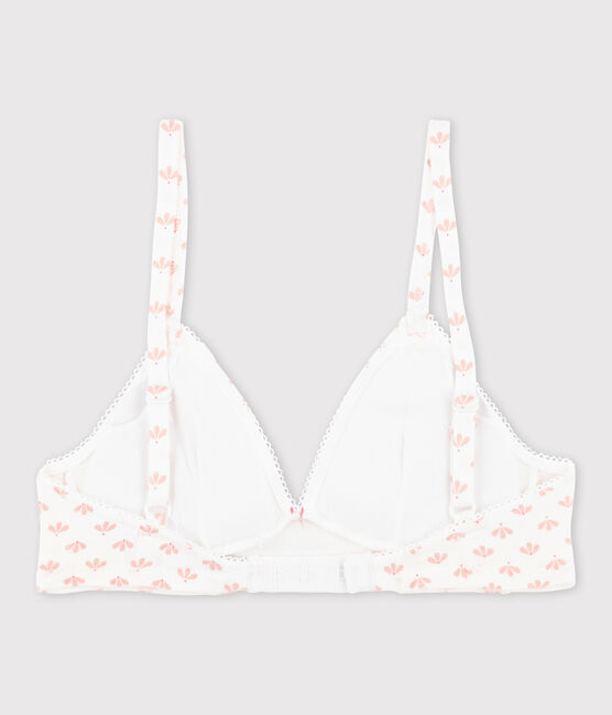 Reggiseno imbottito bambina stampato bianco ECUME/rosa VENUS/ MULTICO