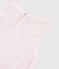Abito senza maniche in jersey bambina rosa MINOIS/bianco MARSHMALLOW