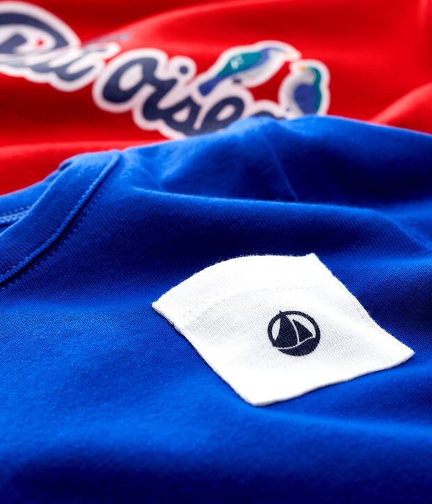 Confezione da 2 t-shirt a costine beb&egrave; maschio multicolore