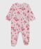 Pigiama neonato in tubique con stampa a fiori rosa JOLI/bianco MULTICO