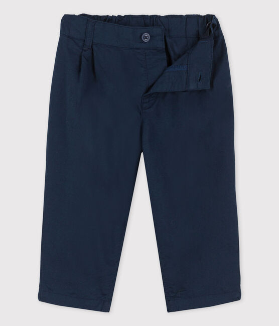Pantaloni bebè in adorabile tessuto serge  blu SMOKING