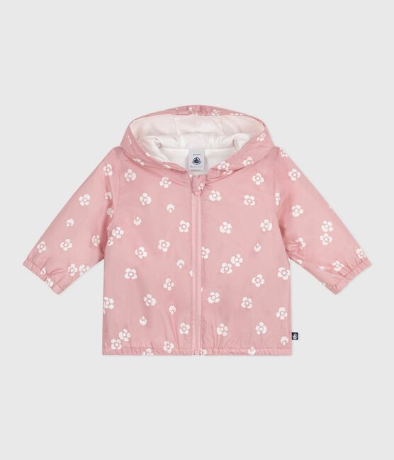 Giacca a vento con stampa floreale per neonati rosa CHARME/bianco MARSHMALLOW