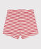 Shorts bambino in jersey fiammato a righe rosa PAPI/beige AVALANCHE