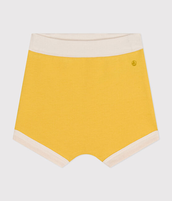 Shorts in tessuto felpato leggero bebè giallo NECTAR