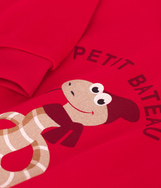 Maglia in tessuto felpato bambino rosso CORRIDA