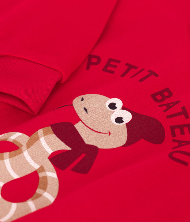 Maglia in tessuto felpato bambino rosso