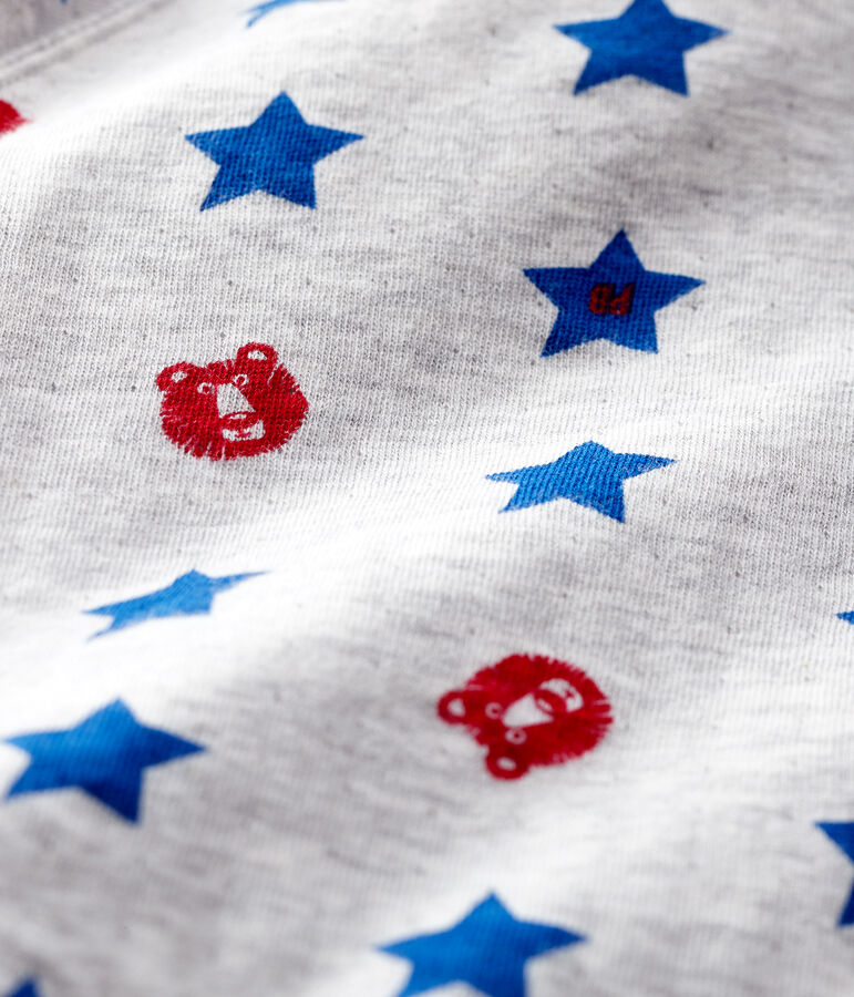 Felpa in tubique beb&egrave; maschio grigio/multicolore