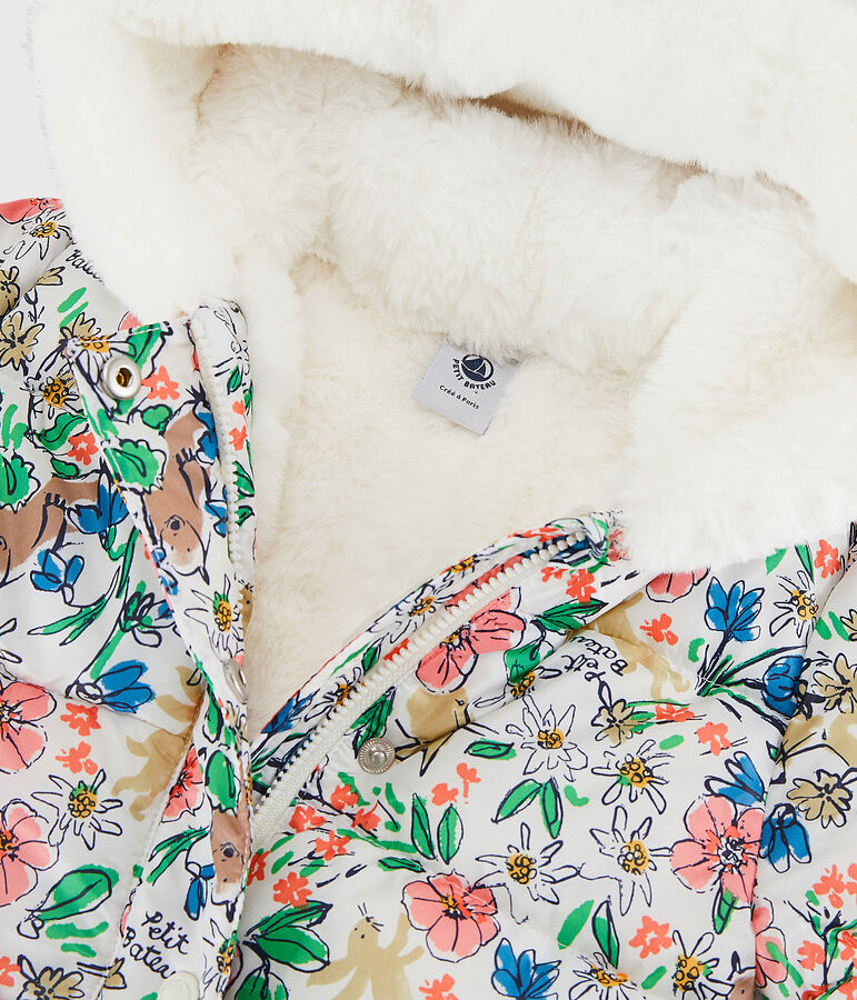 Piumino trapuntato beb&egrave;. bianco MARSHMALLOW/bianco MULTICO