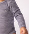 Body maniche lunghe in lana e cotone neonato blu SOIR/ MARSHMALLOW