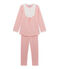 Pigiama per bambina millerighe rosa GRETEL/bianco LAIT