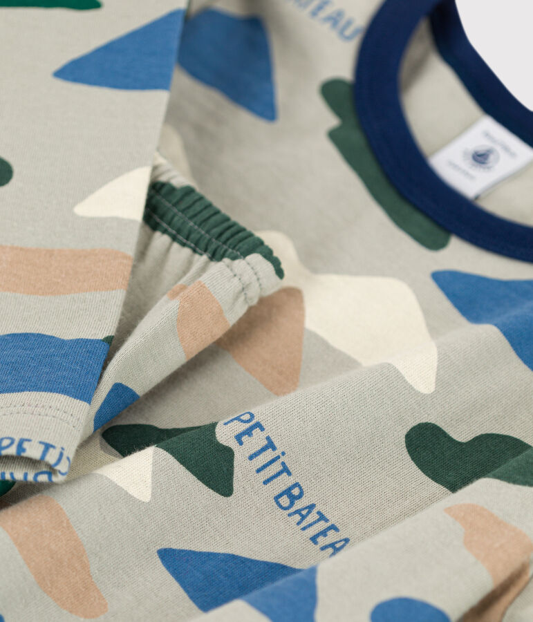 Pigiama bambino in tubique grigio/multicolore