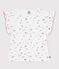 T-shirt a maniche corte in cotone con stampa a fiori bambina bianco MARSHMALLOW/bianco MULTICO