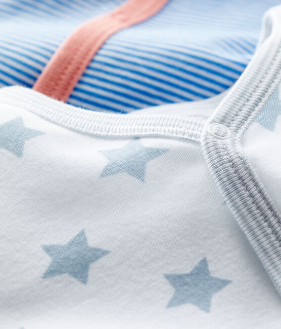 Confezione da 2 tutine pigiama con stelle e a righe in cotone variante 1