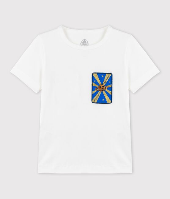 Petit Bateau X La Samaritaine - T-shirt in cotone bianco ECUME