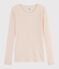 T-shirt in lana e cotone Donna rosa FLEUR