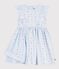 Abito senza maniche in cotone bambina blu FRAICHEUR/bianco MULTICO
