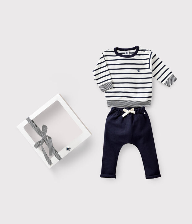 Confezione regalo beb&egrave; con t-shirt e pantaloni multicolore