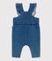 Salopette neonato in denim ed elastan a gamba lunga blu BLEU DELAVE