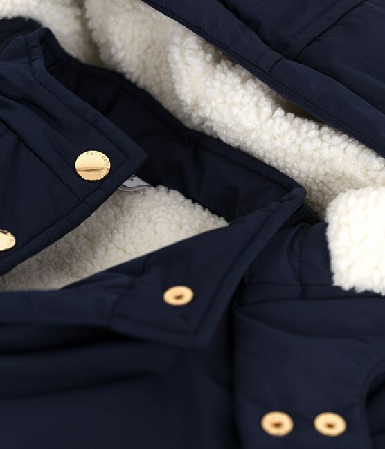 Parka bambina lunghezza midi blu SMOKING