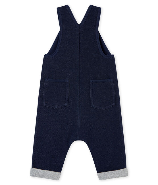 Salopette per bebé maschio in maglia blu SMOKING