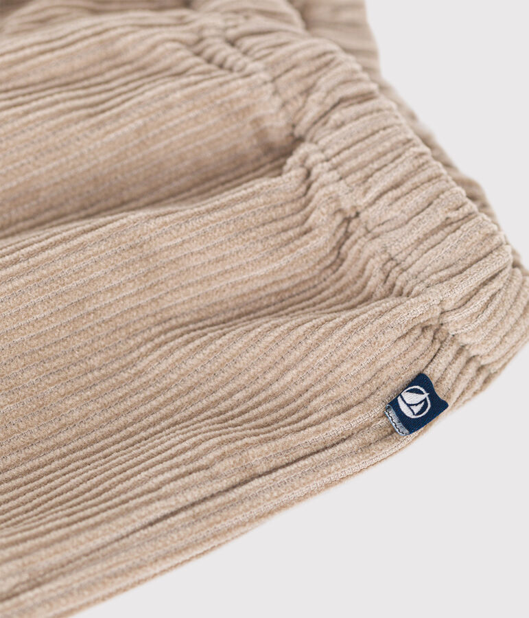 Pantaloni in velluto neonato beige