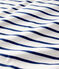 T-shirt in cotone/lino a righe Donna bianco MARSHMALLOW/blu MEDIEVAL