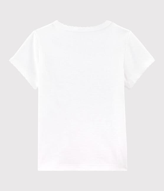 T-shirt iconica in cotone bambina - bambino bianco ECUME