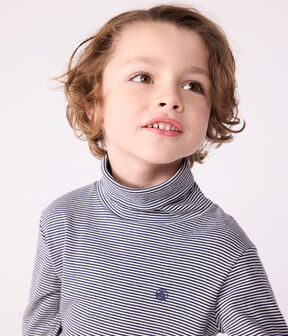 Dolcevita a righe in cotone bambino unisex - 2