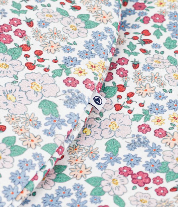 Sacco nanna neonato in cotone con stampa a fiori TOG 2 bianco/multicolore