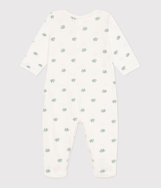 Pigiama in cotone con rane neonato bianco MARSHMALLOW/bianco MULTICO
