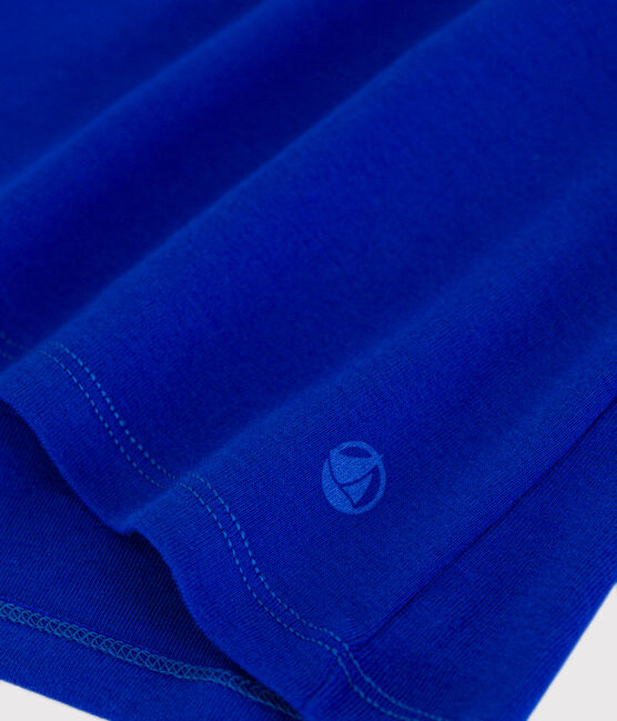 T-shirt L'Iconique in cotone tinta unita donna blu SURF