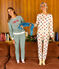 Pigiama donna in cotone millerighe EVERGREEN/ MARSHMALLOW