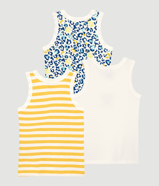 Confezione da 3 canottiere bambino fantasia pantere in cotone variante 1