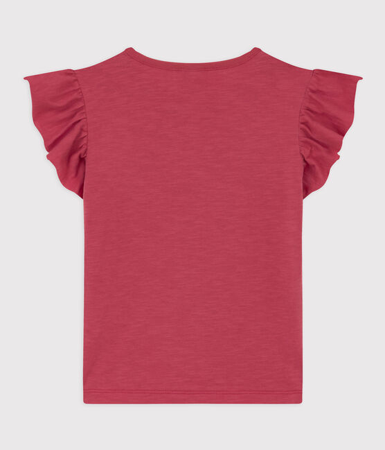 T-shirt a maniche corte in cotone bambina rosa PAPI