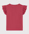 T-shirt a maniche corte in cotone bambina rosa PAPI