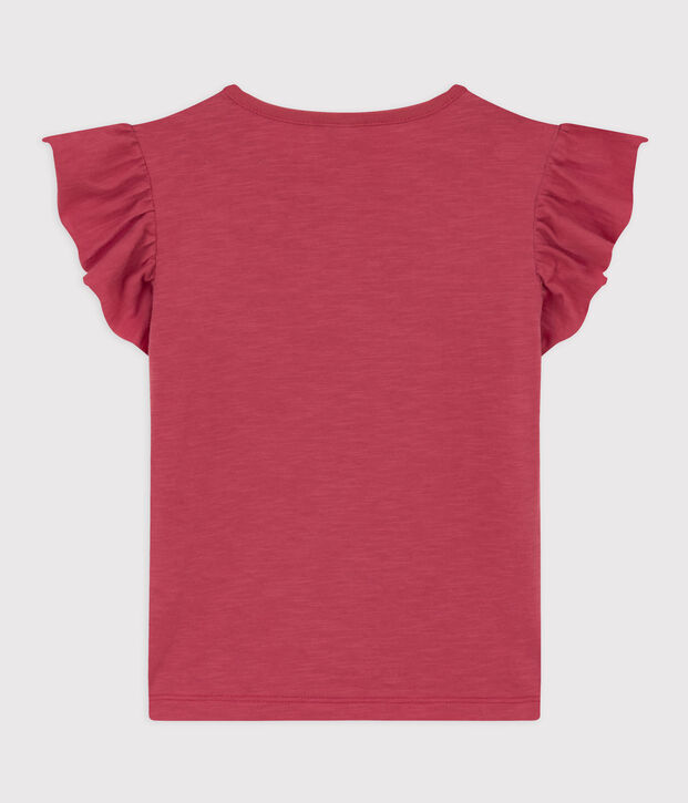 T-shirt a maniche corte in cotone bambina rosa