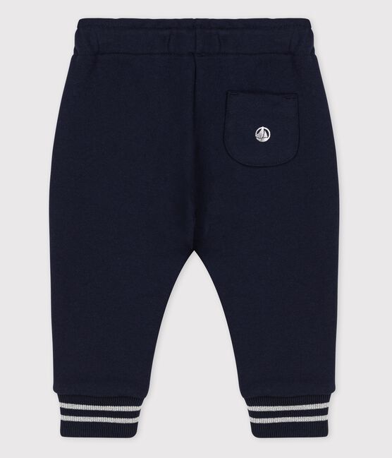 Pantaloni in molleton bebè. blu SMOKING