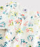 Pigiama fiori primaverili bambina in tubique bianco MARSHMALLOW/bianco MULTICO