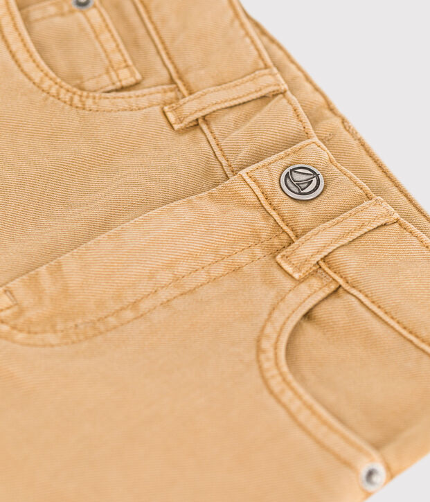 Pantalone in denim bambino beige
