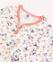 Camicia da notte bambina fantasia Parigi in cotone biologico bianco MARSHMALLOW/bianco MULTICO