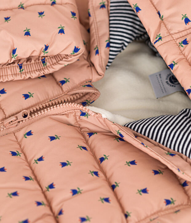 Piumino stampato per beb&egrave; beige/multicolore