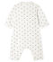 Tutina senza piedi a costine bebè bianco MARSHMALLOW/bianco MULTICO