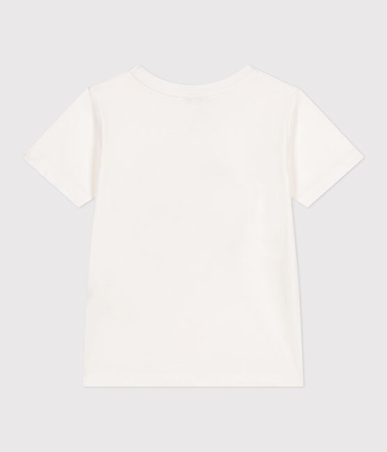 T-shirt a maniche corte in cotone con stampa bambino bianco MARSHMALLOW