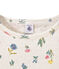 T-shirt bambina in tubique leggero stampata bianco MARSHMALLOW/bianco MULTICO