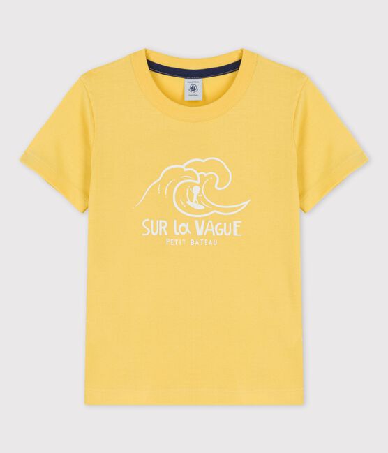 T-shirt  maniche corte in cotone bambino giallo ORGE