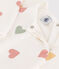 Pigiama bebè cuori multicolori in ciniglia bianco MARSHMALLOW/bianco MULTICO