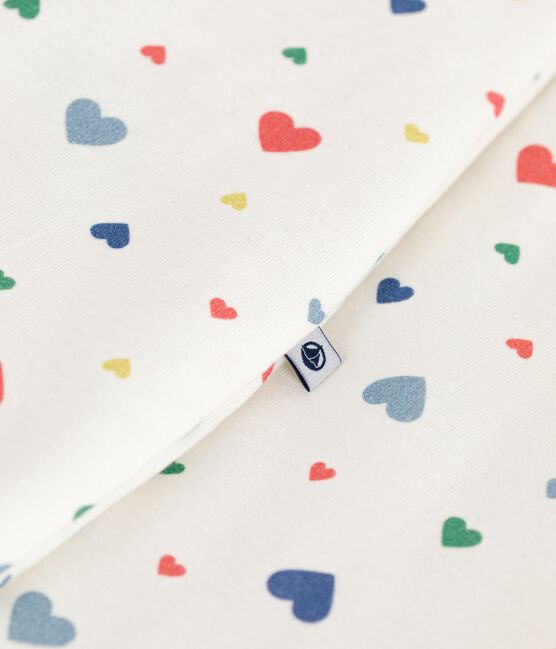 Sacco nanna neonato in cotone con cuore stampato TOG 2 bianco MARSHMALLOW/bianco MULTICO