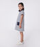 Abito a maniche corte in cotone bambina bianco MARSHMALLOW/blu SMOKING