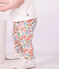 Leggings in cotone con stampa a fiori neonata bianco/multicolore