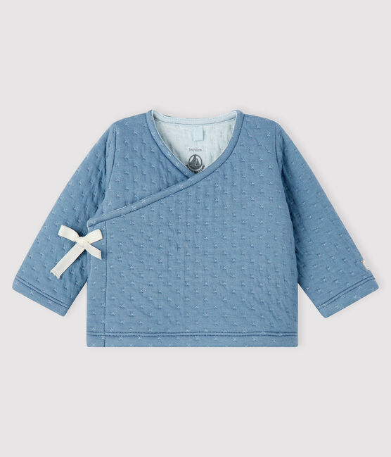 Cardigan neonata in tubique grigio TEMPETE